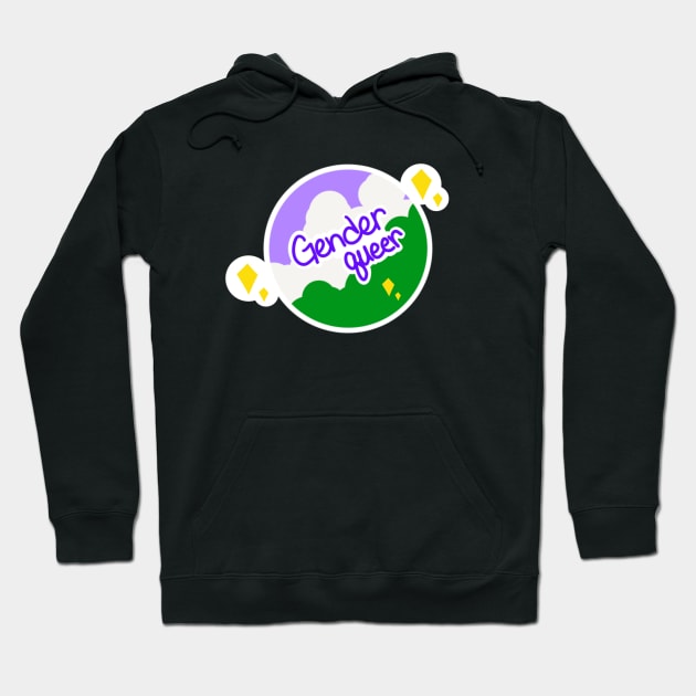 Pride Planet - Genderqueer Hoodie by hikav